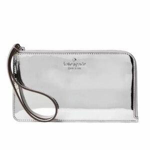 Kate Spade Metallic Silver Clutch